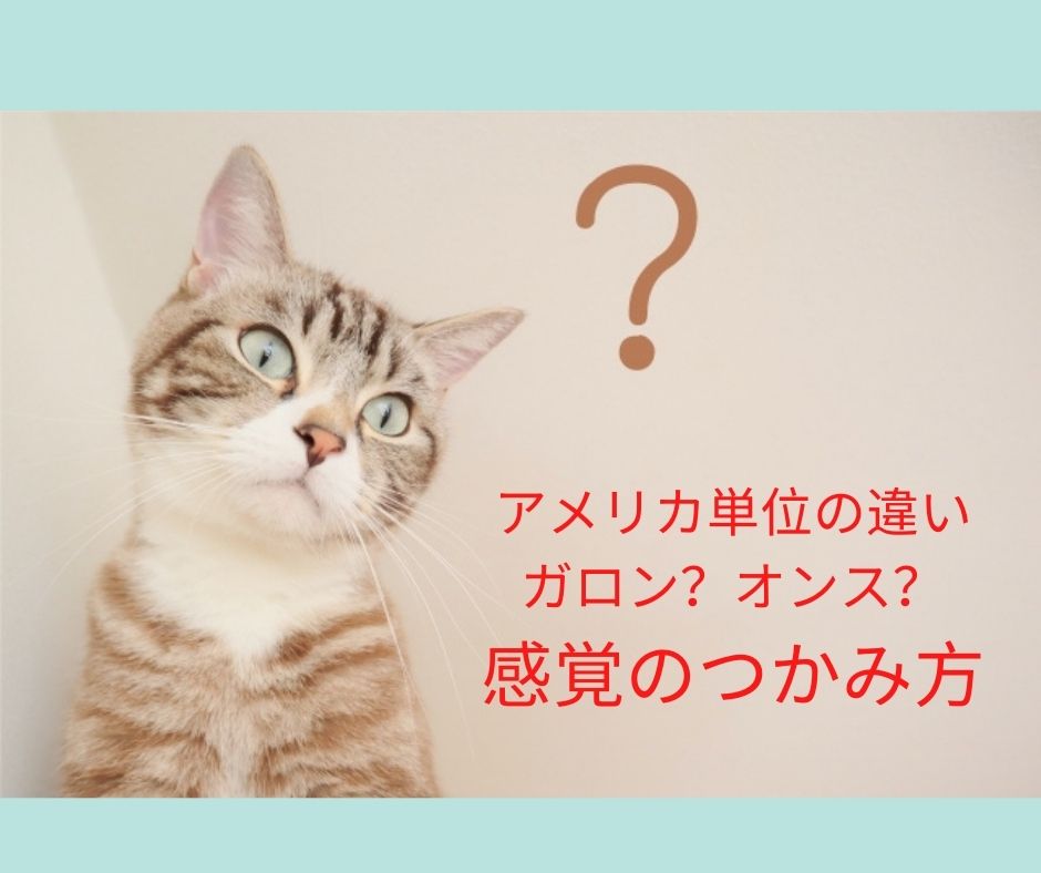 知っておくと便利なアメリカ単位の違い〜ガロン、オンス、液量と重さ編